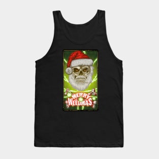 Santa Claus Skull, Christmas, Weed, Weed Culture, Happy Weedmas Tank Top